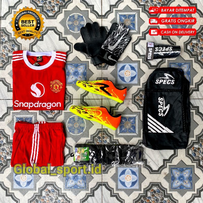 Bisa COD (bayar di tempat) Paket komplit 5 sepatu futsal anak bonus sarung tangan kiper anak untuk T