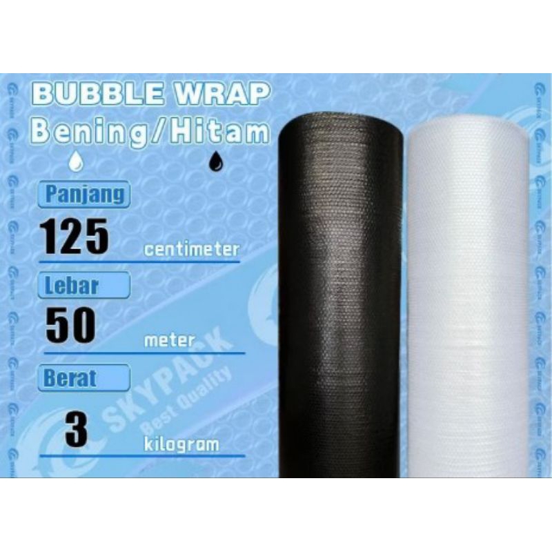 

BUBBLE WRAP HITAM PANJANG 1 METER LEBAR 125 CM