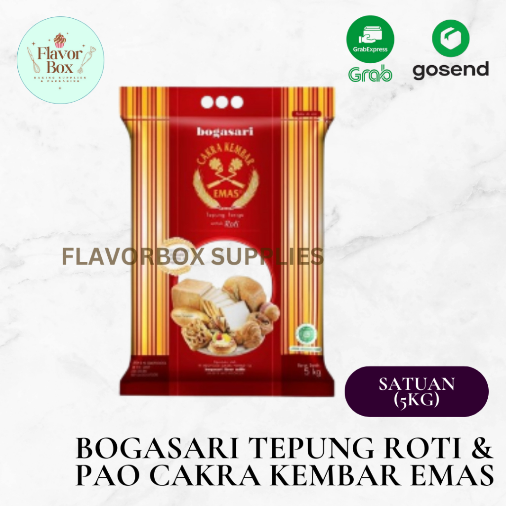 

TEPUNG ROTI BOGASARI Cakra Kembar Emas / SATUAN 5KG