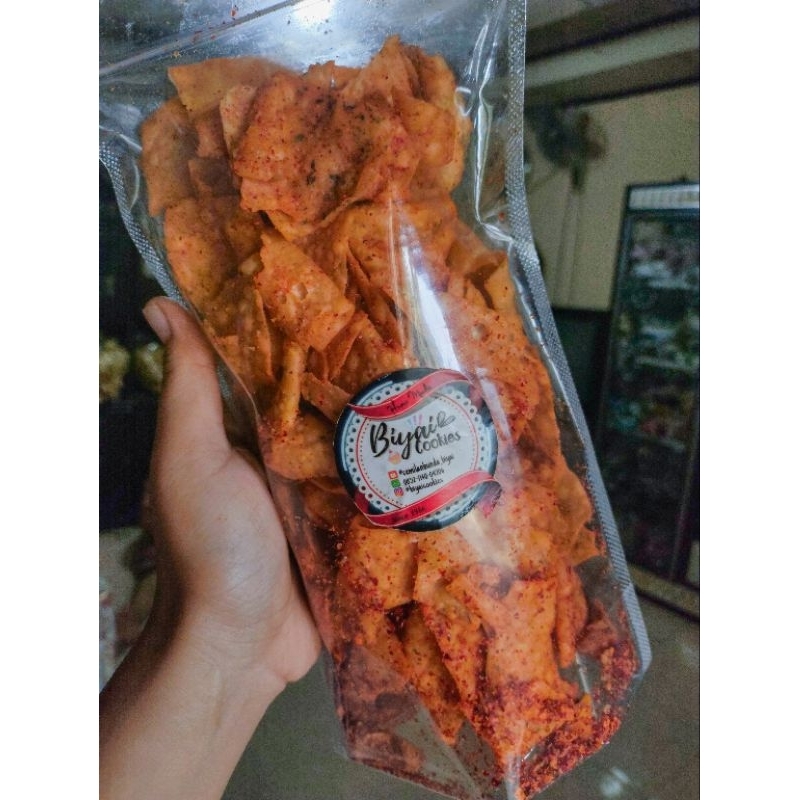 

KERUPUK PANGSIT PEDAS DAUN JERUK 100% ASLI EKSTRAK CABAI IMPORT