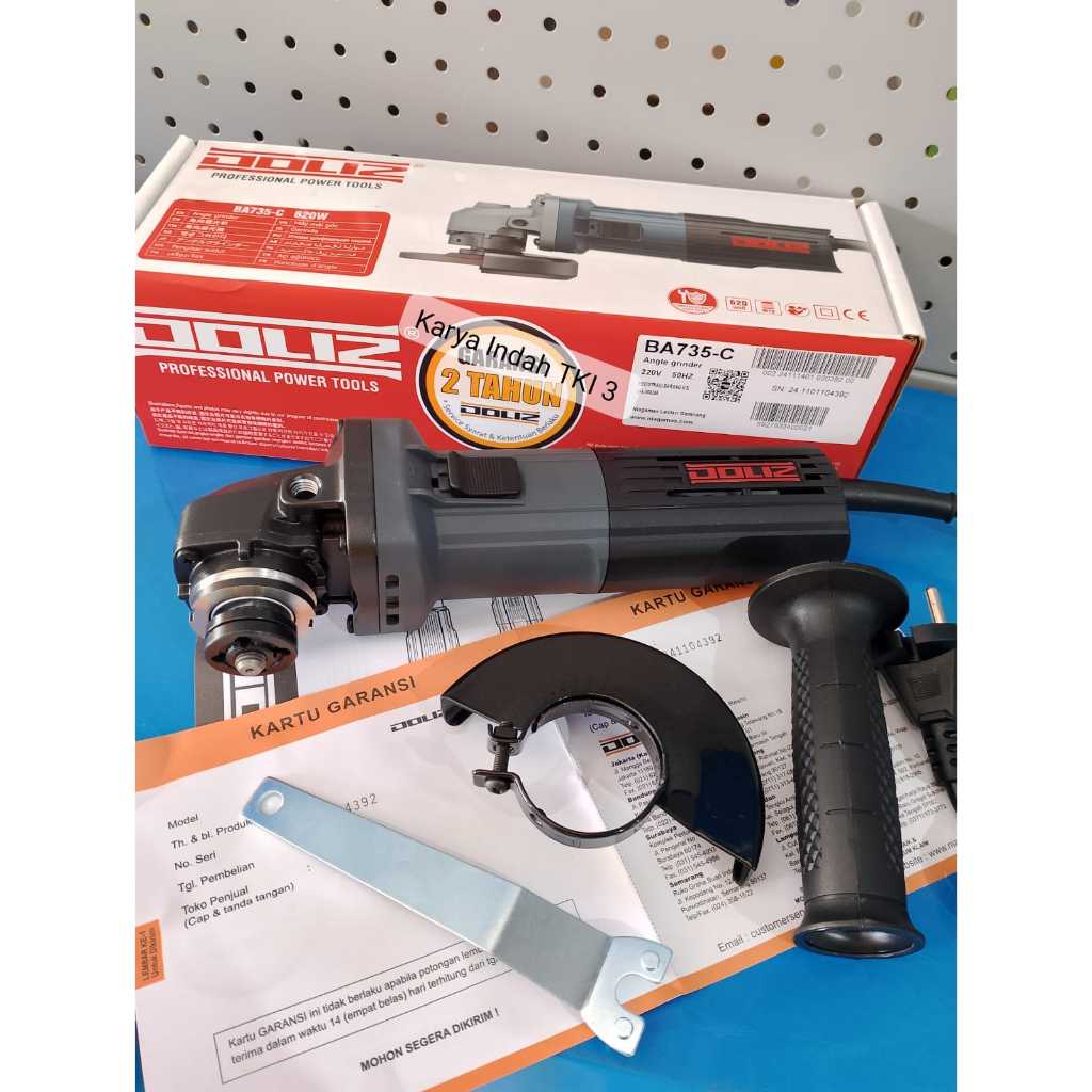 Slepan 4Inch Mesin Gerinda 4Inch Doliz BA 735-C Saklar Samping Angle Grinder DOLIZ BA735-C