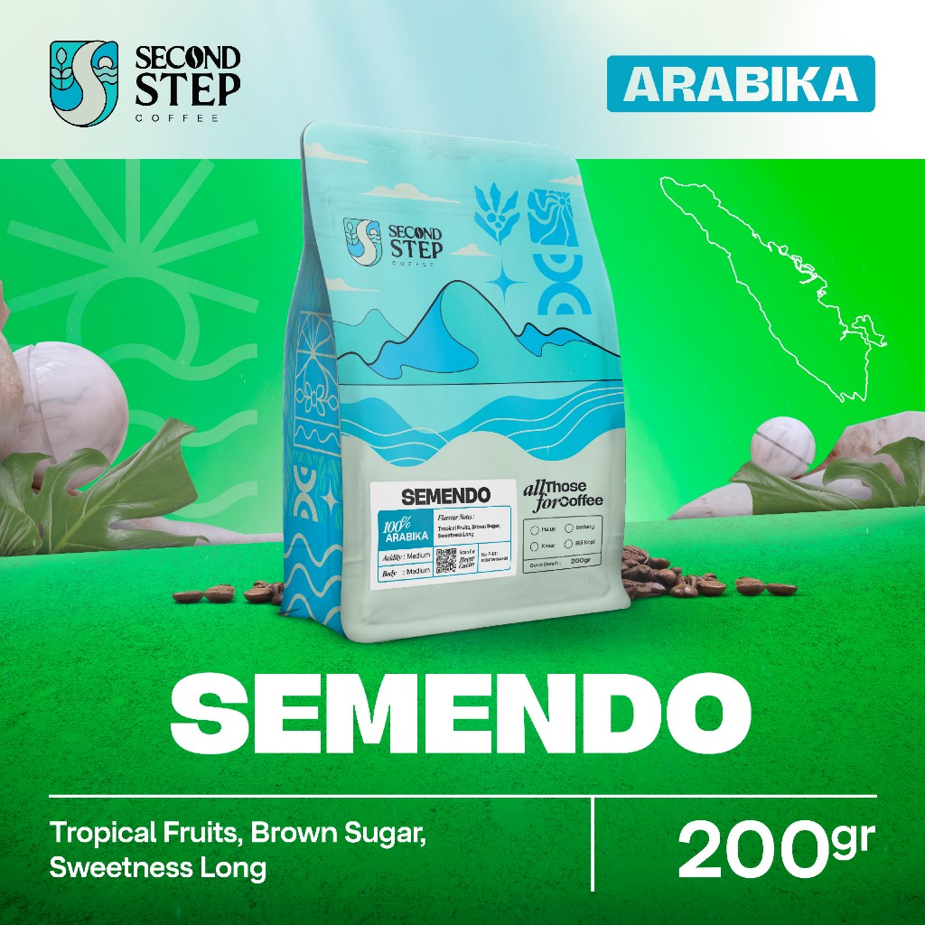 

Biji Kopi Bubuk Arabika Semendo Arabica Coffee Roast Beans 200gr Bean