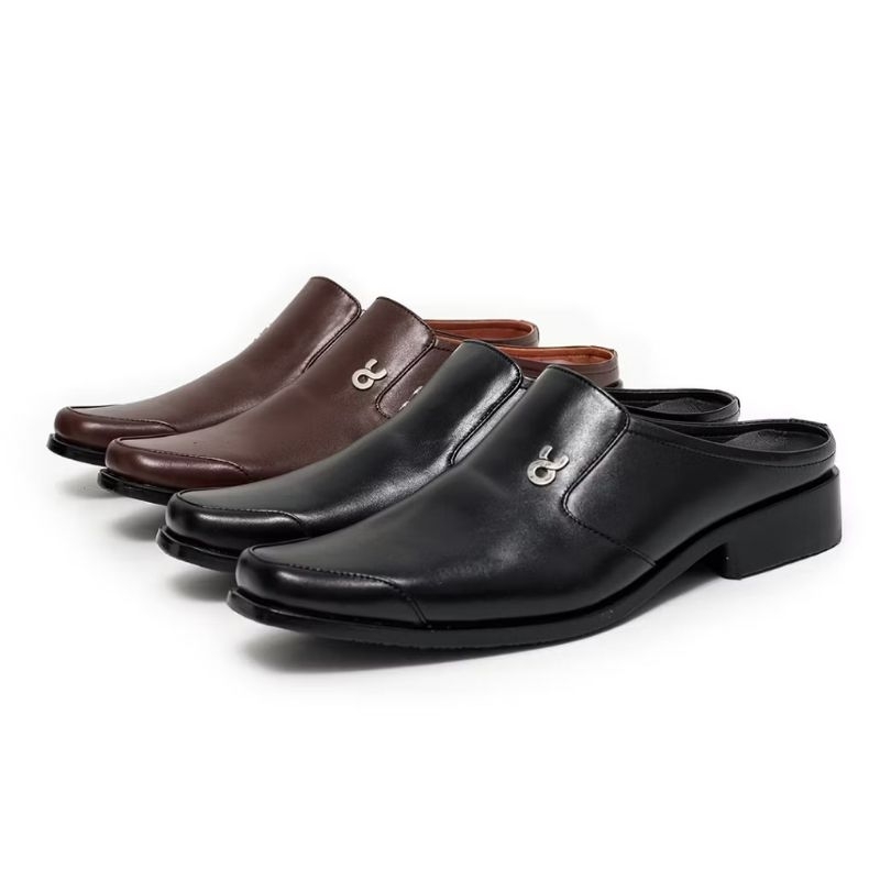 BUSTONG KULIT ASLI SANDAL SEPATU PRIA OC 5252 ODON CIBADUYUT TUTONG SIMPLE ELEGAN KASUAL FORMAL BRAN
