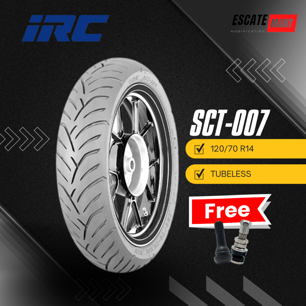 IRC SCT-007 120/70-14 Tubeless - Ban Motor IRC SCT007 120/70 Ring 14 Tubeless