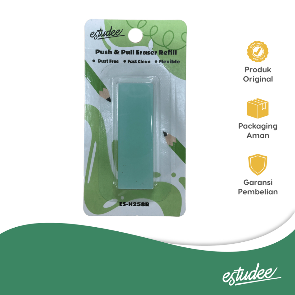 

ESTUDEE PUSH&PULL ERASER REFILL ES-H258R GREEN