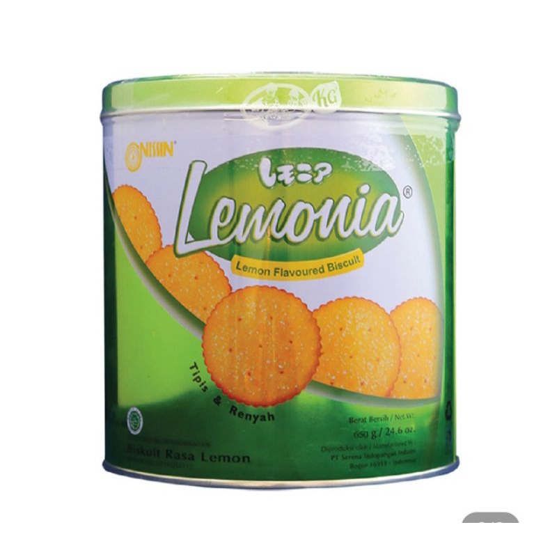 

Nissin lemonia biskuit rasa lemon kaleng 650gr