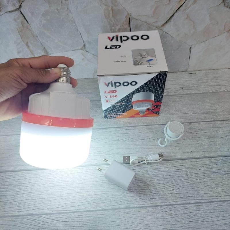 Bohlam lampu vipoo 35W LED Lampu darurat teleskopik emergency dengan baterai lithium kualitas terbai
