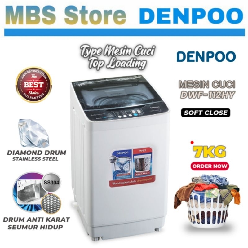 Mesin Cuci 1 Tabung Denpoo DWF-112 HY Full Auto