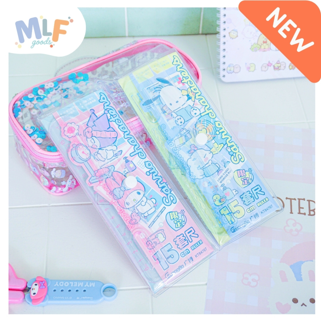

MLF Goods - Ruler Set Sanrio Original ( My Melody, Pochacco ) / Penggaris Sanrio / Alat Tulis Sekolah / Penggaris Karakter / Penggaris Motif Lucu