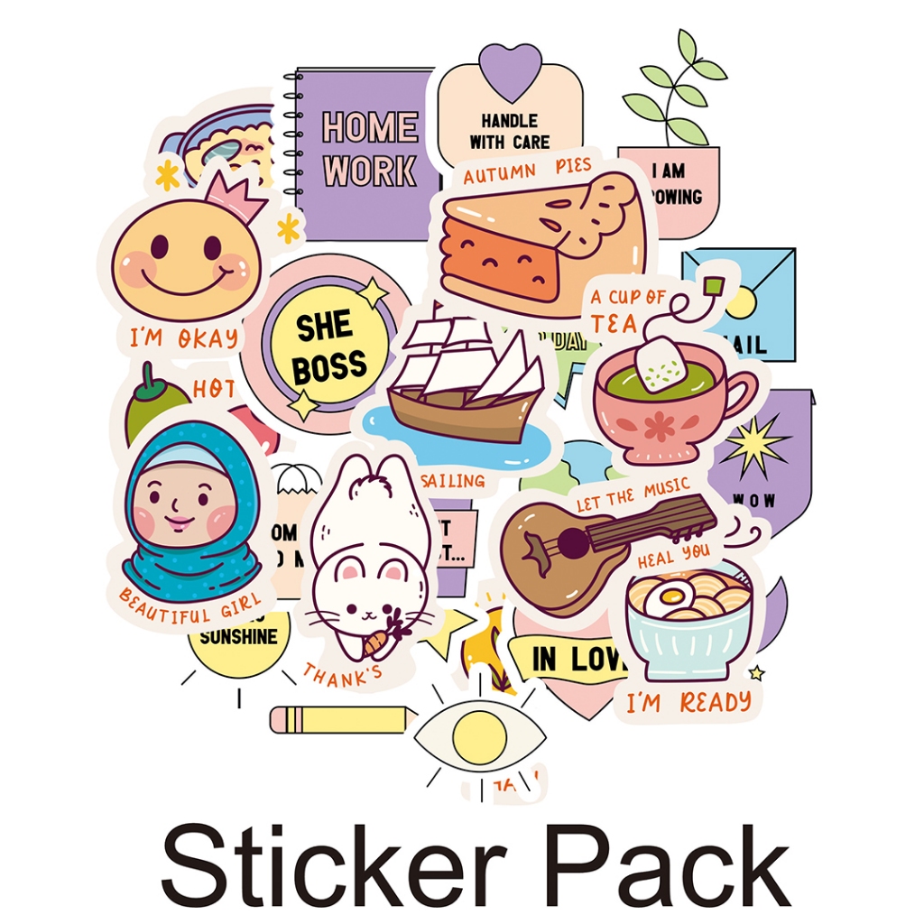 

Sticker pack laptop gelas botol minum anti air