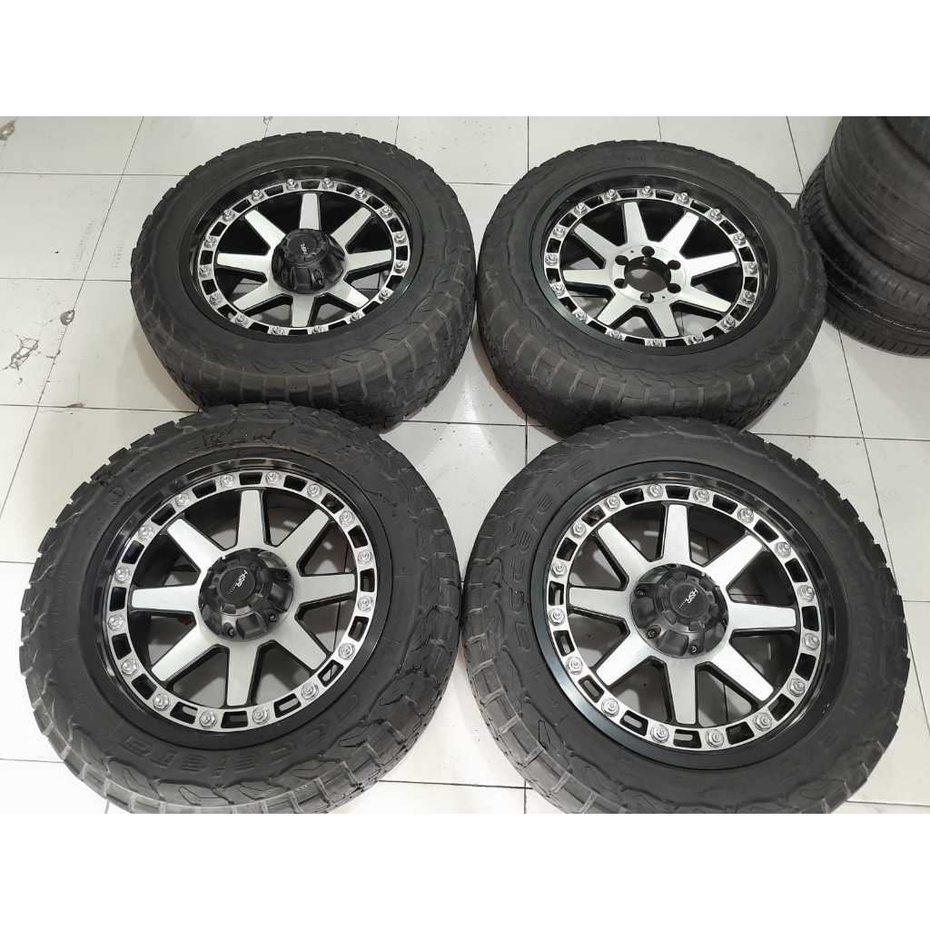 VELG MOBIL MURAH HSR CARUBAN RING 20 LEBAR 9 PCD 6X139,7 BONUS BAN MINUS DOP GAK ADA 1 BUAT PAJERO T