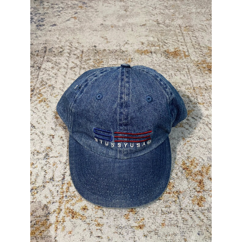 stussy cap denim indigo