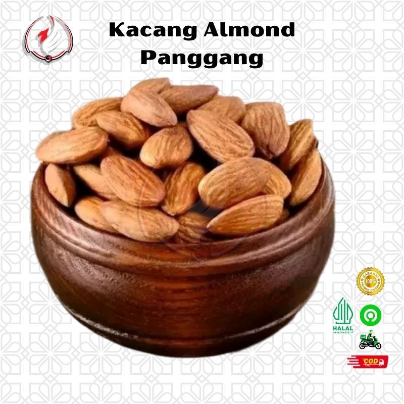 

ALMOND PANGGANG SIAP MAKAN | ROASTED ALMOND FRESH STOK BARU