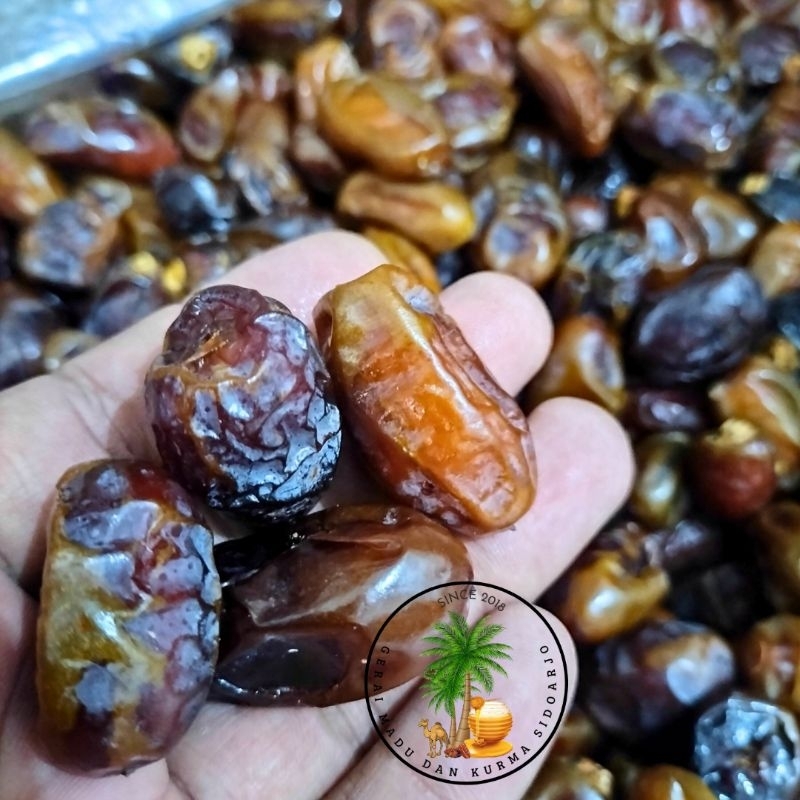 

Kurma khalas Sa'ad Sayer Sukari Al Qosim Tunisia madu Ajwa 250 gram