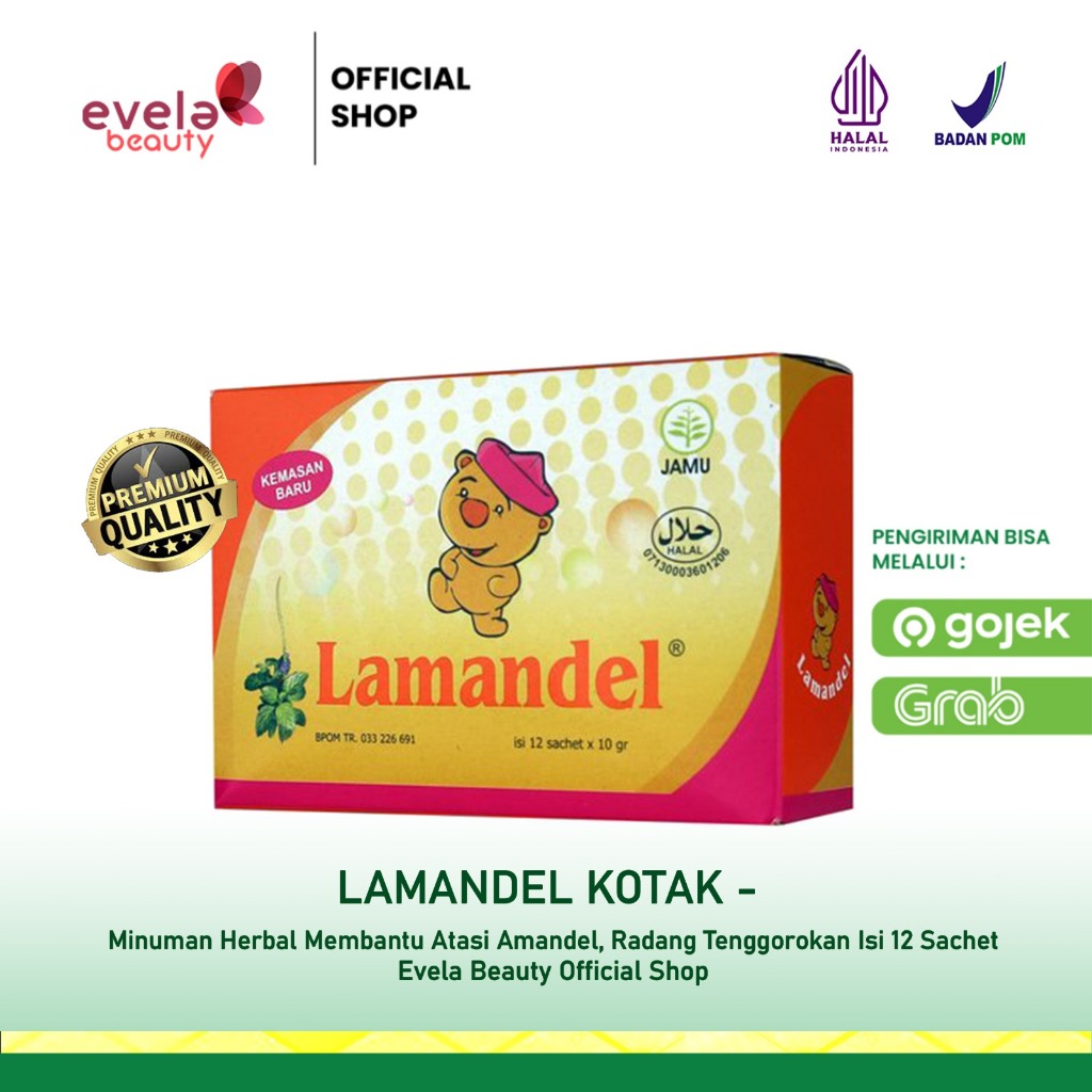 

LAMANDEL KOTAK - Minuman Herbal Membantu Atasi Amandel, Radang Tenggorokan Isi 12 Sachet