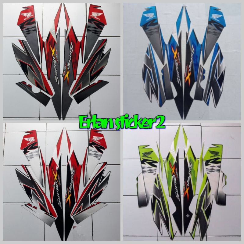 STIKER STRIPING LIS LES POLET BODY MOTOR SUPRA X 125 2010 supra x 125 r 2010