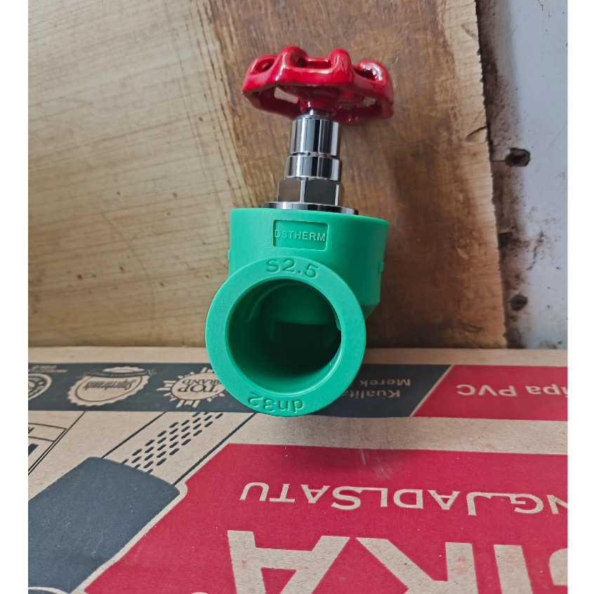 Gate Valve PPR 1 inch (32mm) / Straigt Way Valve PPR 1" / Stop Kran PPR 1 inch / Get Valep PPR 1" / 
