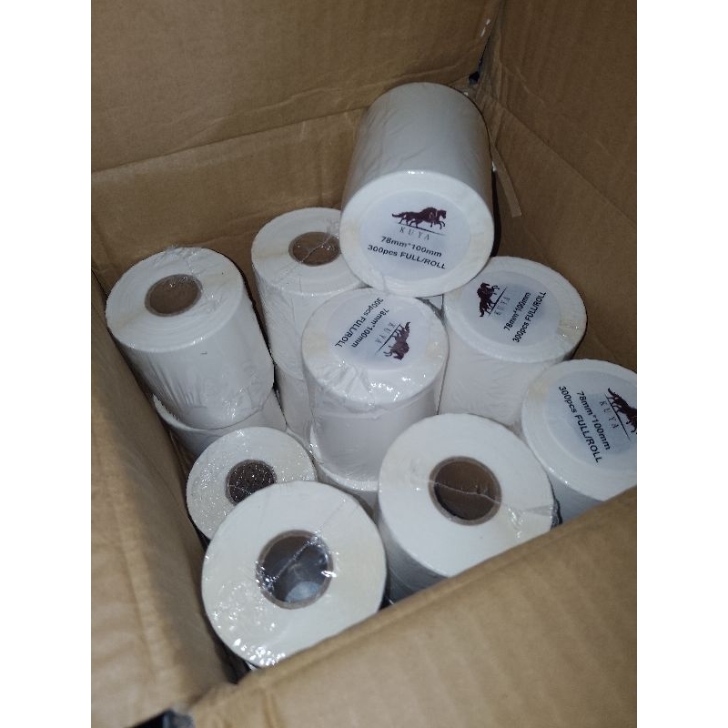 

Stiker Thermal Label 78mm x 100mm isi 300pcs murah meriah