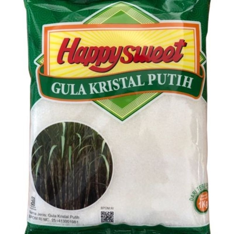 

Gula pasir 1kg / Happysweet gula kristal putih