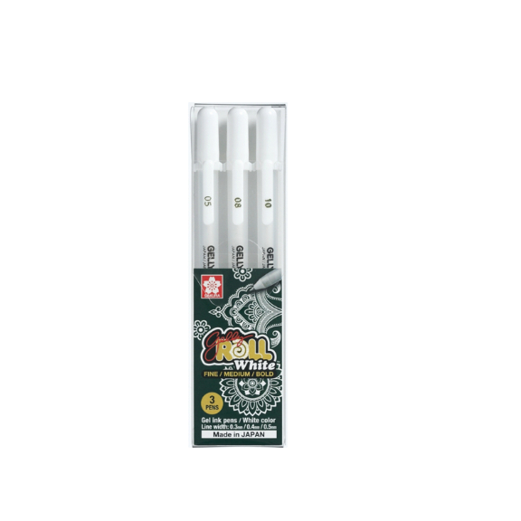 

Gramedia Pettarani - SAKURA XPGB-3WT GELLY ROLL PEN WHITE SET 3