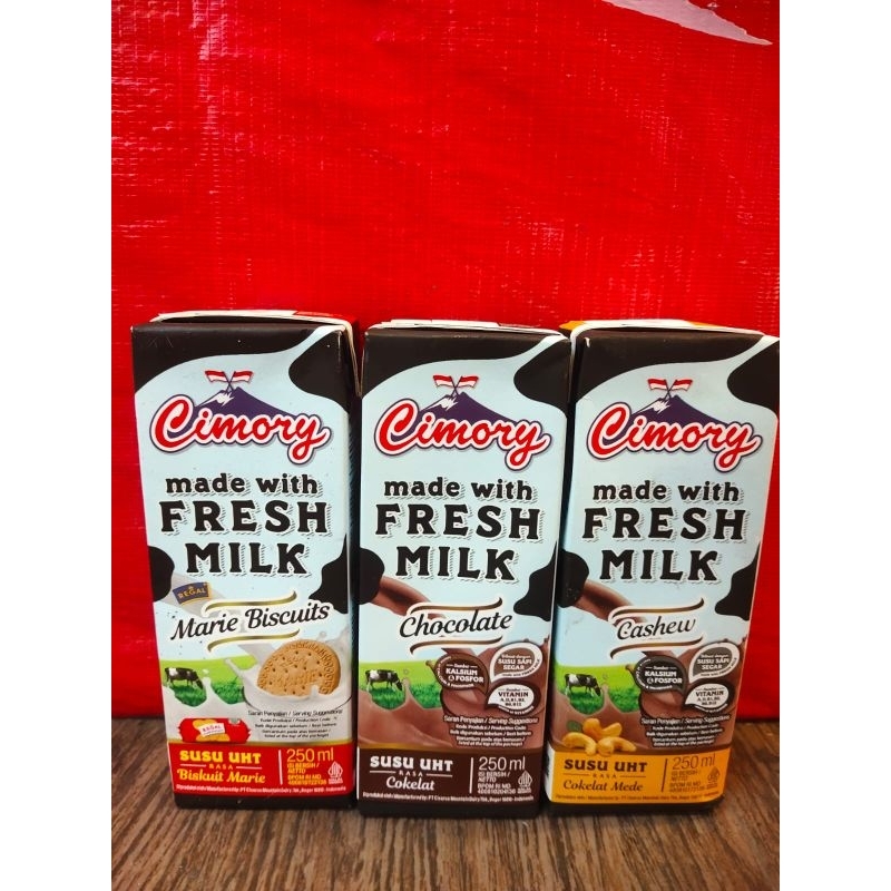 

Cimory Susu UHT 250ml Marie biscuits/Chocolate/Cashew Promoo