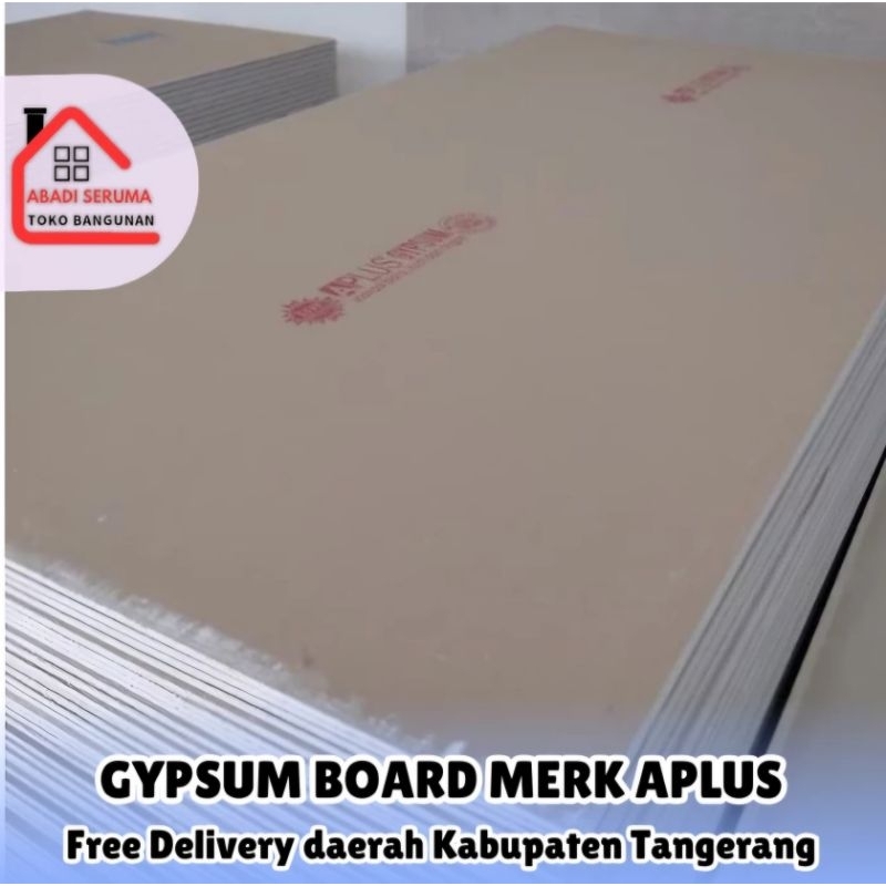 BEST SELLER GYPSUM BOARD PAPAN GYPSUM MERK APLUS A+ 9mm PARTISI PLAFON GIPSUN PLAFON