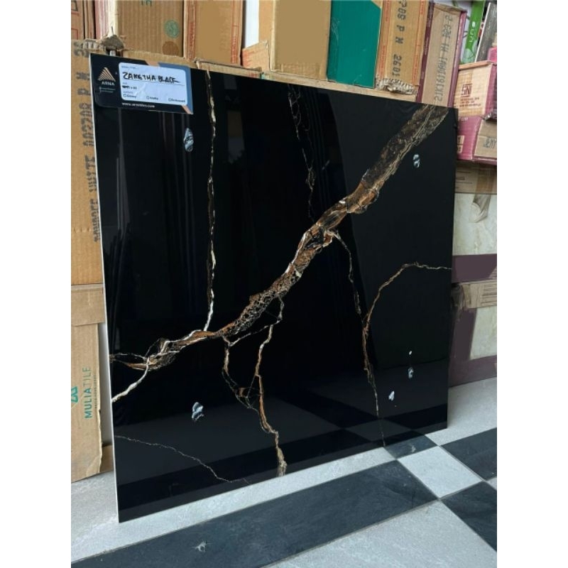 GRANITE 60X60 ZAMETA BLACK GLOSSY KW1 - ARNA