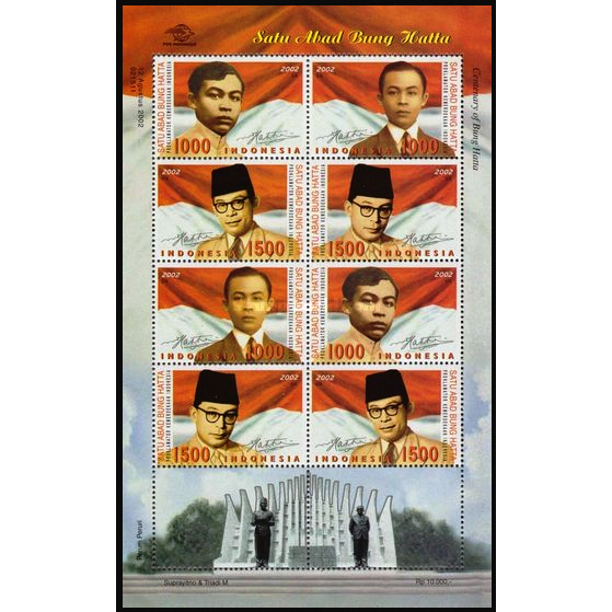 

Perangko Filateli Indonesia 2002 2002 The 100th Anniversary of the Birth of Mohammad Hatta, 1902-1980