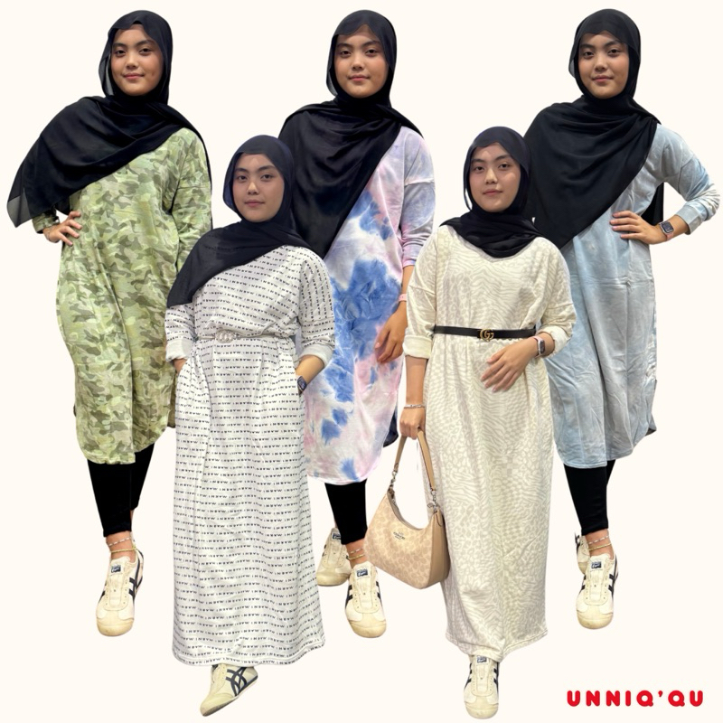 Gamis/Tunik Wanita Motif Katun Import Premium All Size