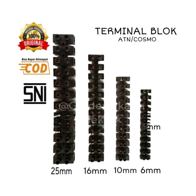 Terminal block krustin penyambung kabel 6mm 10mm 16mm Terminal krustin