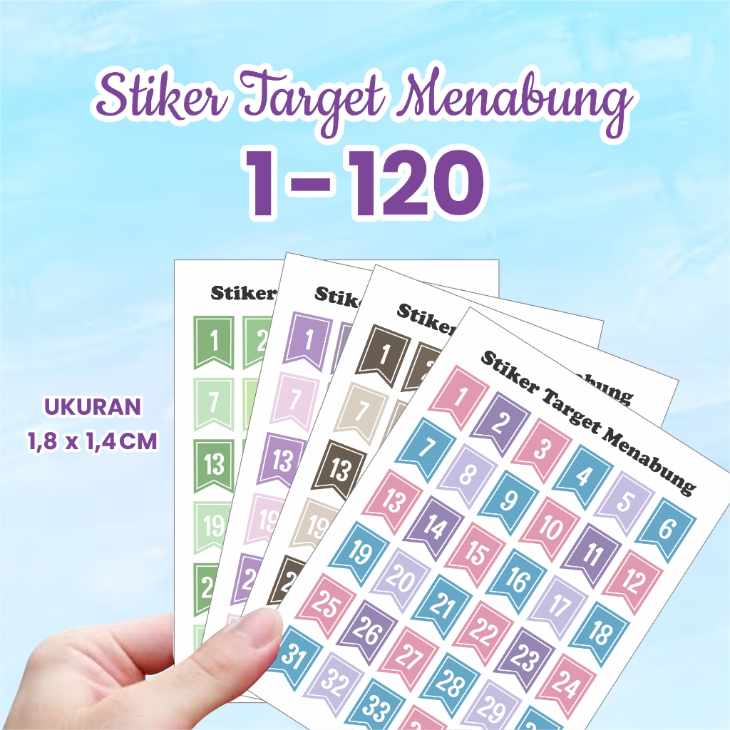 

Stiker Nomor Menabung Angka 1-120 Teman Seru Menabung Kreatif 120 Hari