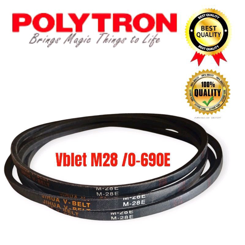 Fanbelt vbelt karet puly mesin cuci polytron 0-690E/m28 mesin cuci polytron 2 tabung