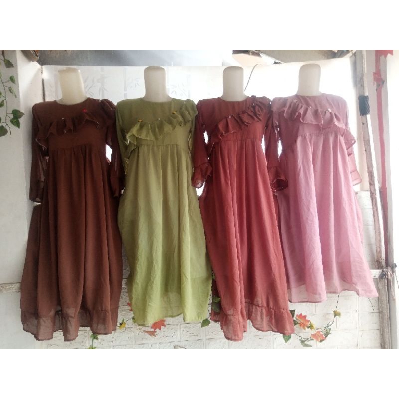 GAMIS ANAK REMPEL BESAR//GAMIS REMPEL SLEMPANG.