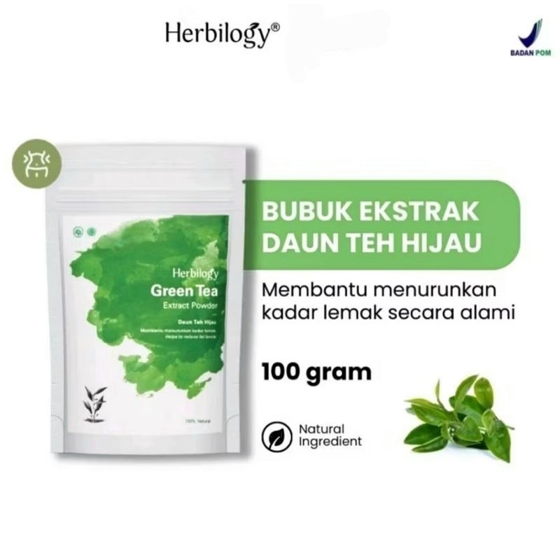 

Herbilogy | GREEN TEA - 100gr | Extract Powder Bubuk Ekstrak DAUN TEH HIJAU