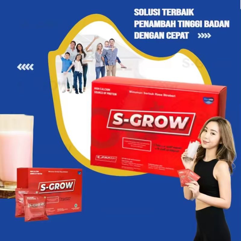 

S-GROW Susu High Calcium Peninggi Badan Extra Cepat Rasa Strawberry Original 100%