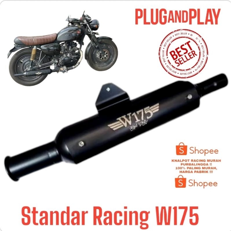 KNALPOT STANDAR RACING W175 PNP PEMASANGAN