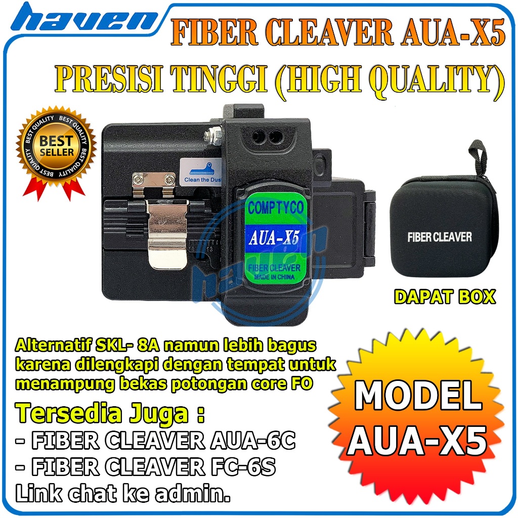AUA-X5 Fiber Cleaver Cutter Fiber Optik Comptyco Cocok Untuk Splicer / SKL-8A Premium Version AUA-X5