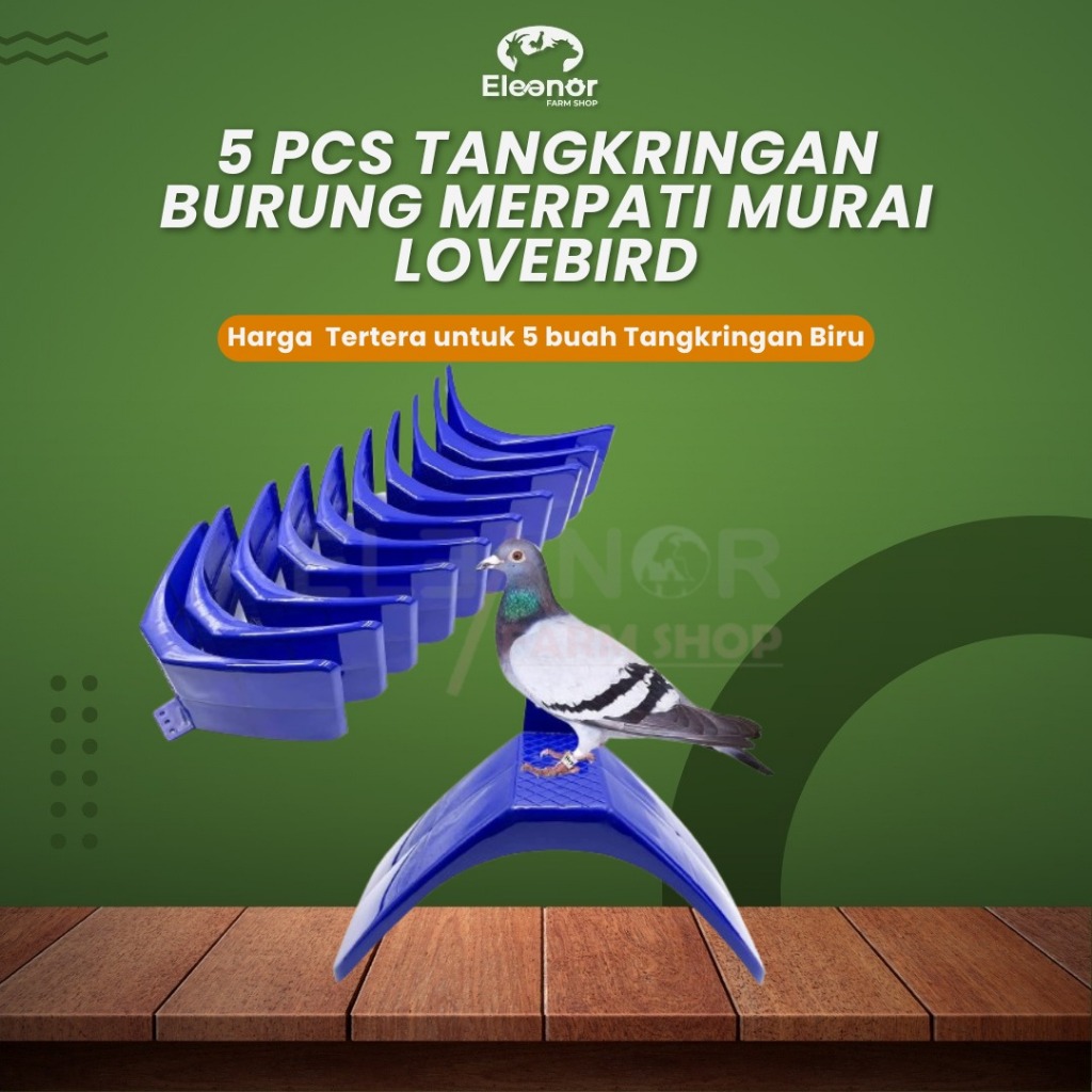5 PCS Paket Tenggeran Burung Tangkringan Burung Merpati Lovebird Biru