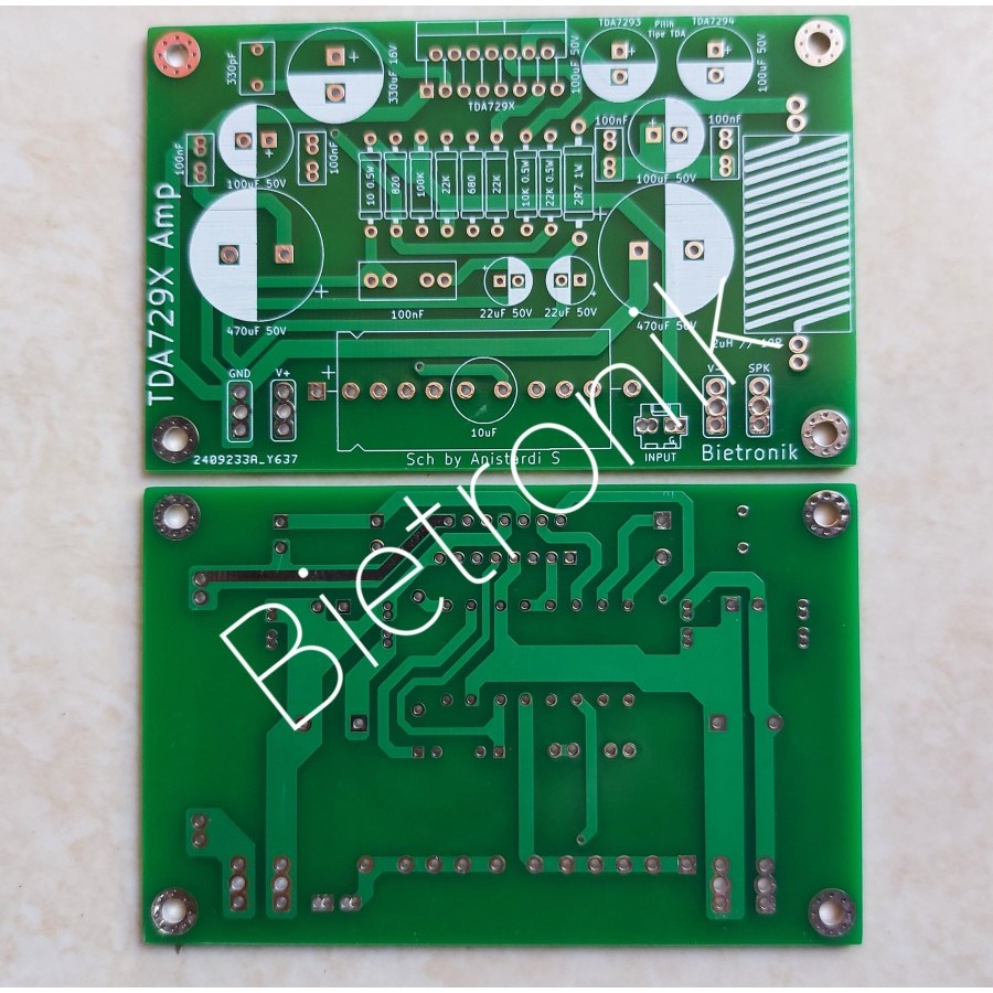 PCB TDA7293 TDA7294 MONO Double layer