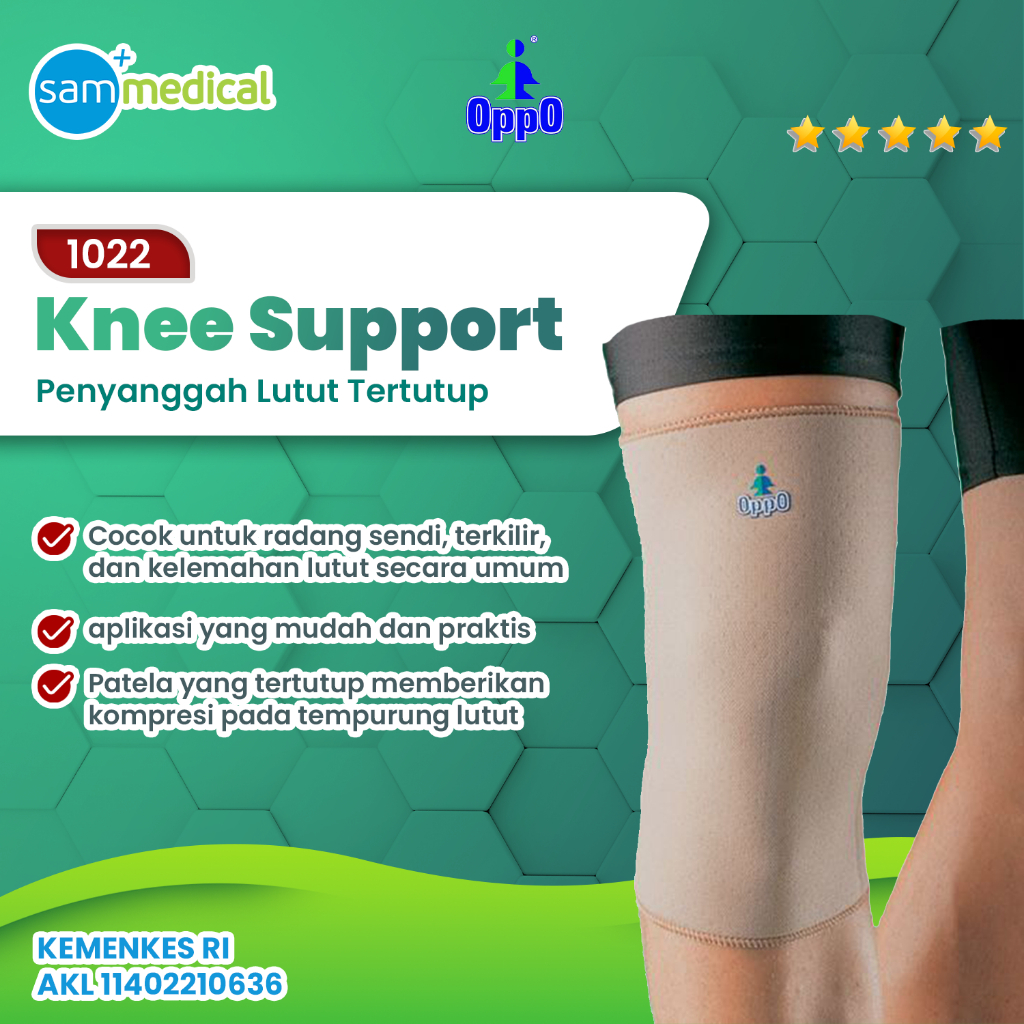 OPPO 1022 Knee Support Pelindung Lutut / Decker / Dekker Lutut Tertutup / Support Penyangga Lutut