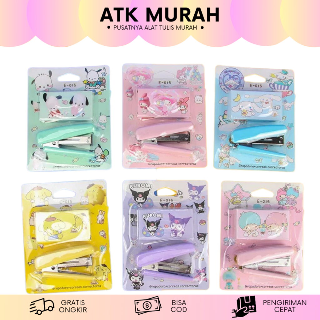 

STAPLER 2 IN 1 SANRIO STAPLES FREE REFILL MN-1266 ALAT TULIS SEKOLAH IMUT LUCU MURAH TERJANGKAU