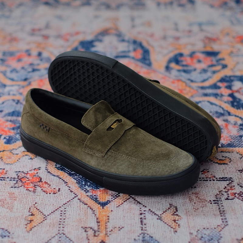 VANS SLIP ON PRO SKATE BEATRICE DOMOND DARK OLIVE 100% ORIGINAL RESMI
