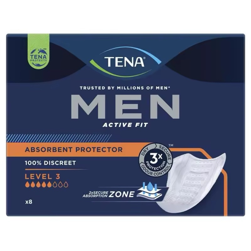 Tena Men Active Fit Absorbent Protector Level 3 ( 8 pads )