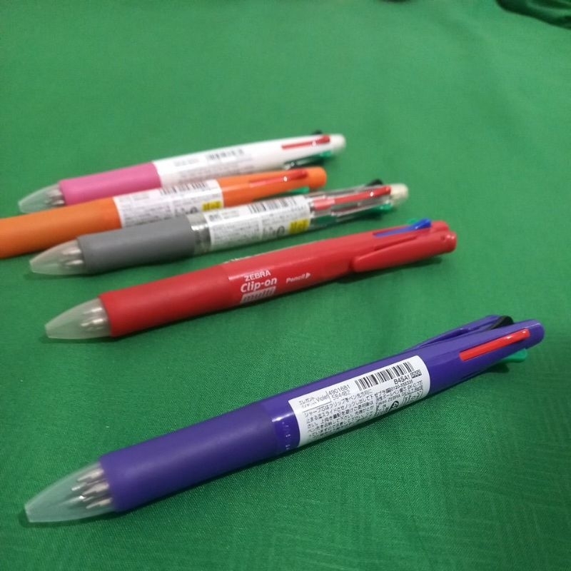 

D3W! Zebra JAPAN CLIP-ON multi Pulpen 4Warna + Pencil Mechanic/Mekanik (5 in 1 ) B4SA1K-P