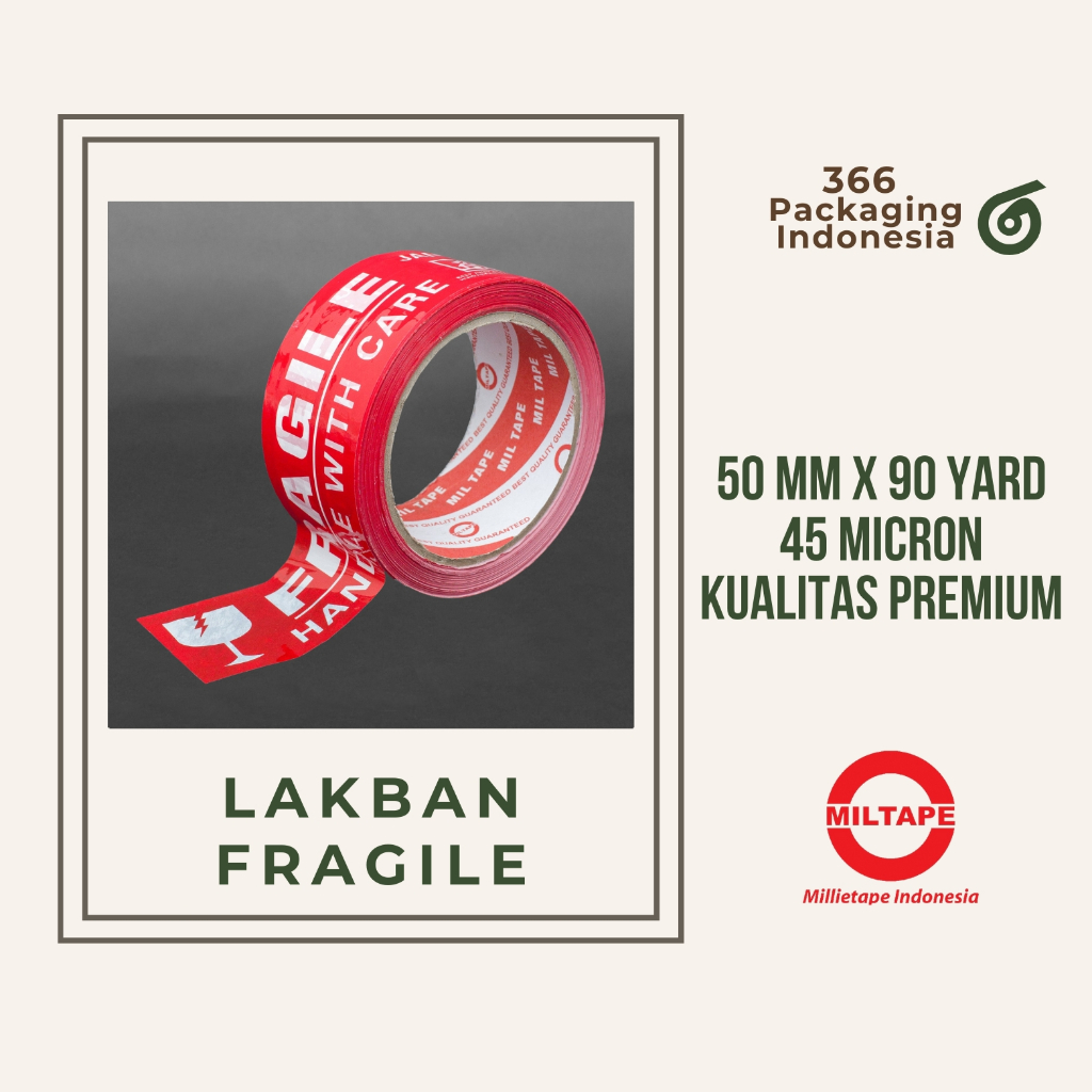 

LAKBAN FRAGILE 48 MM X 90 YARD PREMIUM