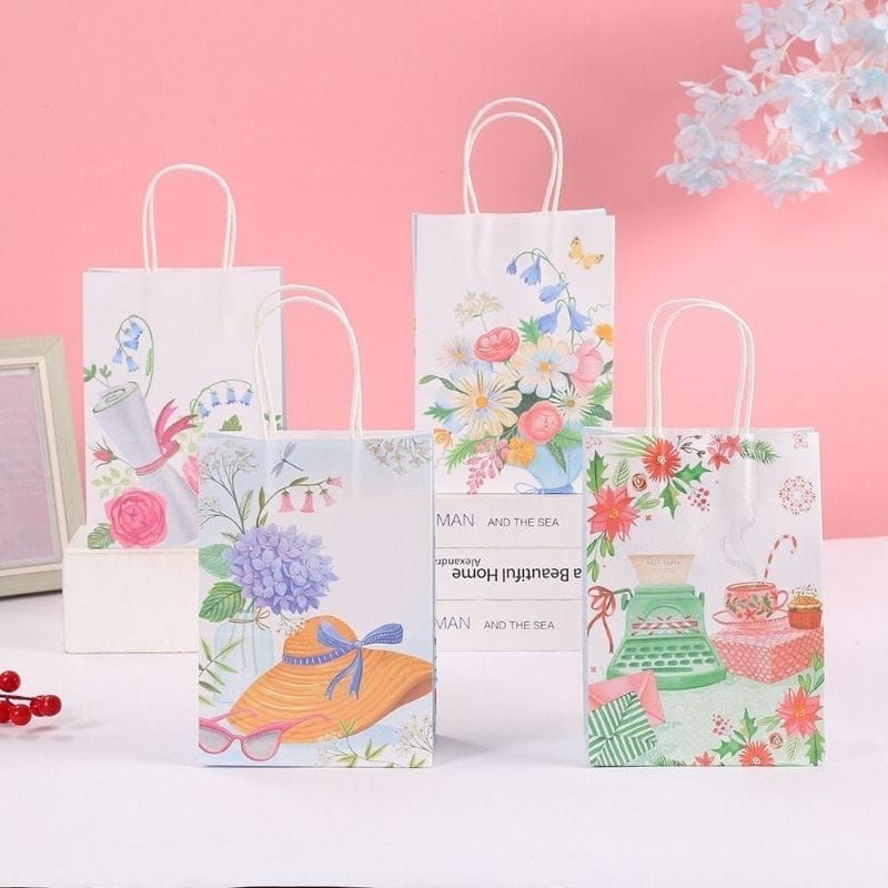 

Dalingshop Paper Bag Kraft Tas Kado Motif Goodie Bag Motif Cafe Bunga Paper Bag Tas Kado Ulang Tahun Kertas Kado