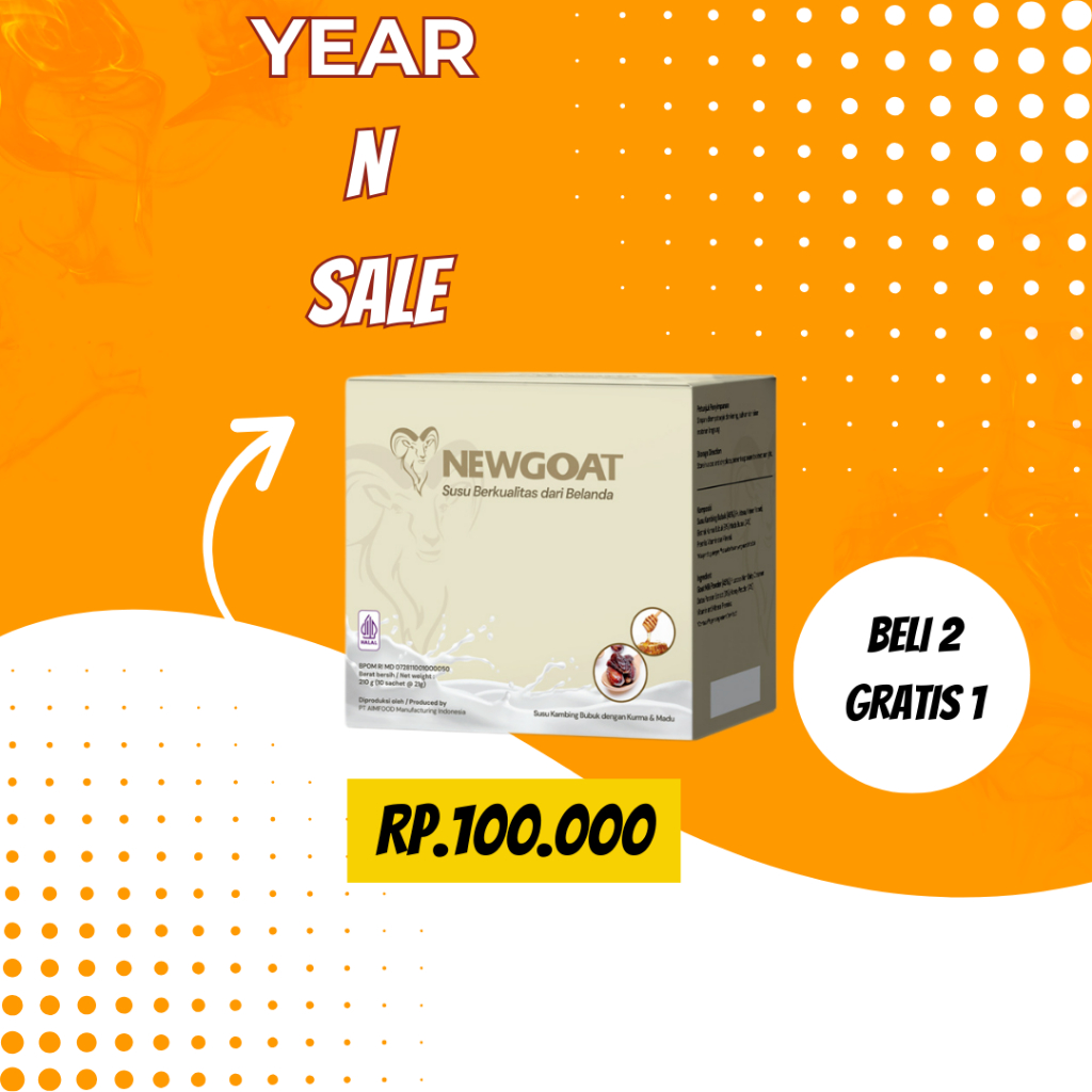 

Newgoat Susu Kambing Kurma Madu - Promo Special Beli 2 Box Gratis 1 Box