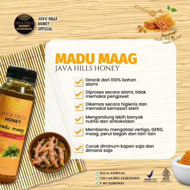 

Java Hills Honey Javahills Madu Murni 100% Lolos uji Lab madu Maag 330 gr