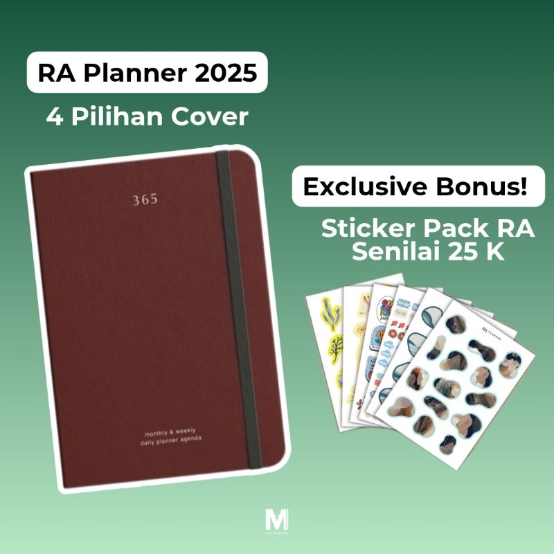 

[READY] Planner 2025 / Buku Agenda 2025 by RA Planner Hardcover Ukuran A5 Tahunan 12 Bulan