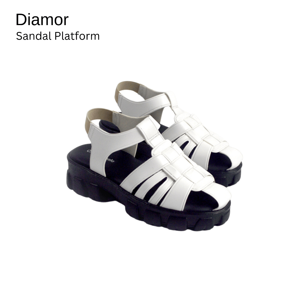 Christian Bale DIAMOR Sepatu Sandal Wanita Kekinian Wedges Platform Sendal Hak Cewek Terbaru